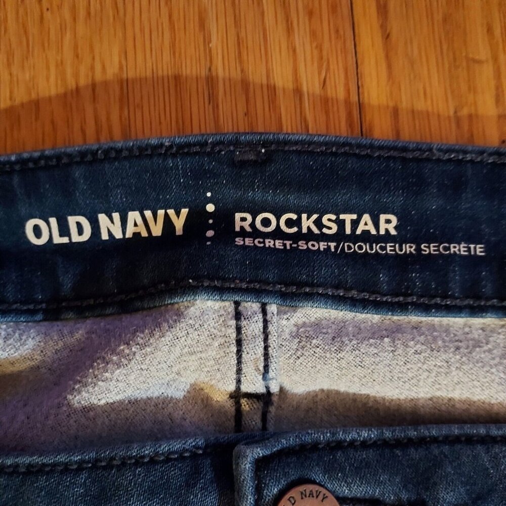 Old Navy Women's Size 18 Rockstar Super Skinny Ankle Jeans  Blue Cotton Blend - Picture 4 of 13